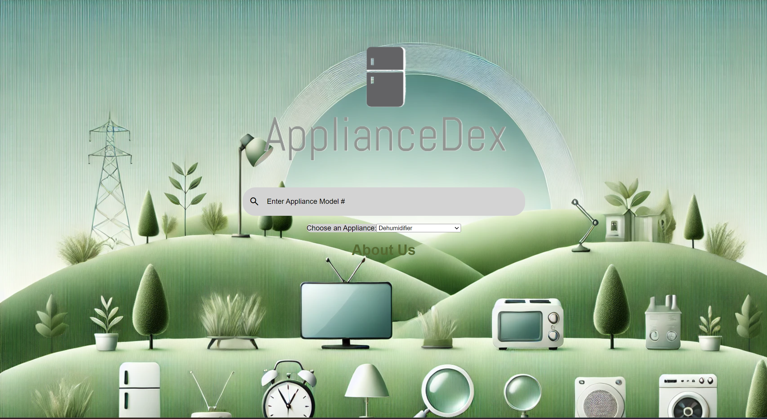 Image of the Appliance Dex UI